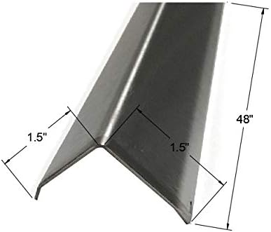 Brushed 304 Stainless Steel Corner Guards, 48" Wall Protectors, 20ga & 16ga, Available in 1/2" to 4", Multi-Pack Options (1, 2, 5, or 10) (2, 1 1/2 x 1 1/2, 16ga, with Hug Edges)