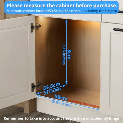 ZOINLIY Pull Out Cabinet Organizer, Versatile Slide Out Kitchen Organizers and Storage,Heavy Duty Drawer Cupboard Storage Basket, Smooth Sliding, Chrome Finish,22.8" W x 21" D - size: 22.8”W x 21”D (Outside Dimensions)
