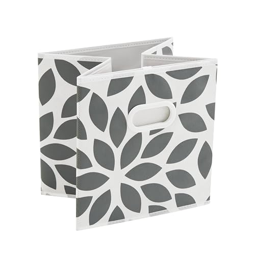 MAX Houser Fabric Storage Bins Cubes Baskets Containers with Dual Plastic Handles for Home Closet Bedroom Drawers Organizers, Flodable,Grey, Set of 6 - color: 21 grey