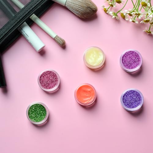 50 Pack 3 Gram Sample Containers with Transparent Lids, Small Plastic Cosmetic Jars, Makeup Travel Container Jar for Cream, Bead, Eye Shadow, Lotions, Powders, Lip Gloss with Labels Spatulas - color: Clear Lid, size: 0.1 Ounce