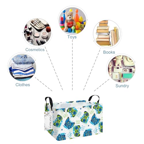 FANKANG Storage Bins,Nursery Hamper Canvas Laundry Basket Foldable with Waterproof PE Coating Storage Baskets for Boys and Girls, Office, Bedroom, Clothes,Toys(Rec-Game ) - color: Rec-Game