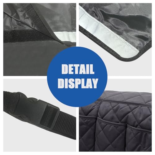 Sofa Armrest Organizer Couch Arm Covers with Side Pockets Non-Slip Bedside Hanging Caddy Storage Bag for TV Remote Control Magazines Tablet Books Smart Phone (Armrest)