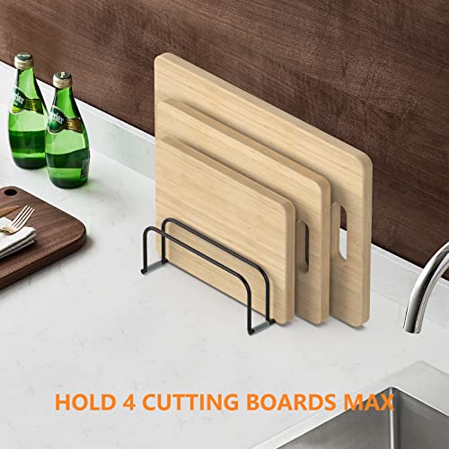 KORRTFID Cutting Board Storage Rack, Compact Cutting Board Organizer, Chopping Board Storage Stand Rack, Bakeware & Cookie Pan Sheets Organizer (2PCS 1.0 Inch) - size: 2PCS 1.0 Inch Width Slots