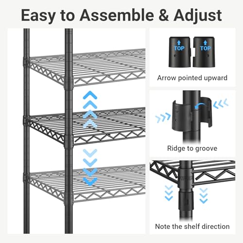 VIPEK X2 Expandable Reach-in Closet Racks Adjustable from 3'3" to 4'8" Portable Open Walk-in Closet Rack System with Flexible Shelves and Hanger Rods Clothing Rack for Hanging Clothes, White - color: White