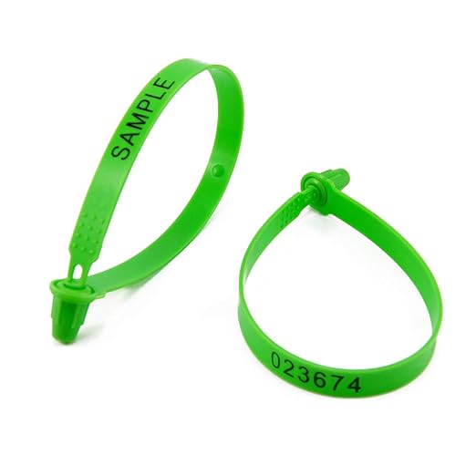 Leadseals(R) 100 PCS Green Tite-Lock Plastic Tractor Truck Trailer Door Seal Tamper Evident Security Tags Numbered Safty Disposable Locks for Trailer Logistics Shipping Transport