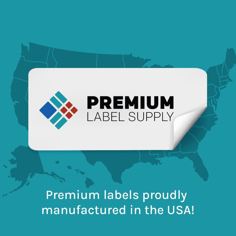 Premium Label Supply Glossy White Sticker Labels – 2.5" x 1.563" – (18 per Sheet) (Glossy White for Inkjet Only, 1,800 Labels)