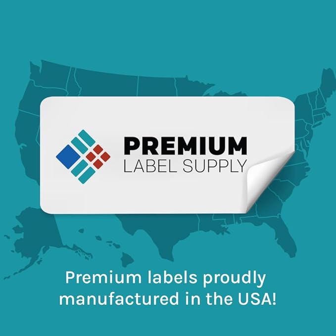 Premium Label Supply Waterproof White Return Address Sticker Labels – 1.75" x 0.667" – Inkjet Printers Only – (60 per Sheet), 100 Sheets - 6,000 Total Adhesive Labels