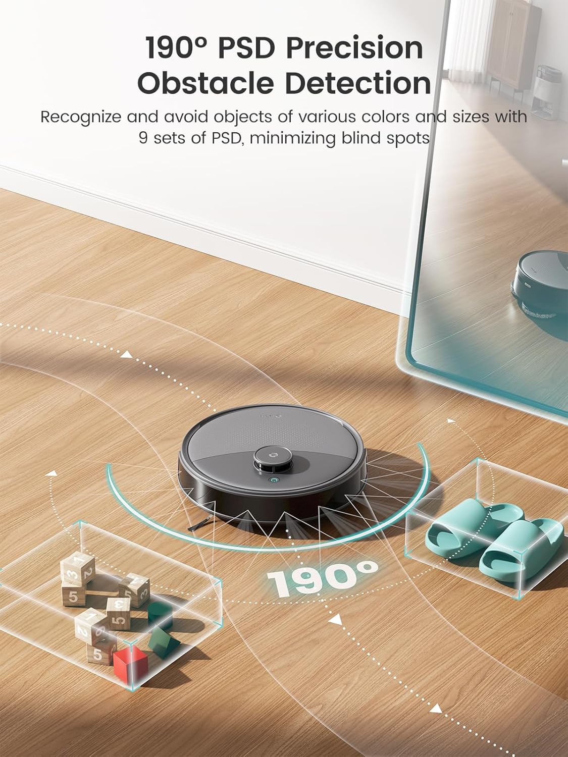 Lefant M3 Max Robot Vacuum, Auto Mop Washing, 20000Pa Suction, Self-Emptying & Refilling, 9mm Mop Lifting, 200RPM Spinning Mops, Smart Obstacle Avoidance, Gray