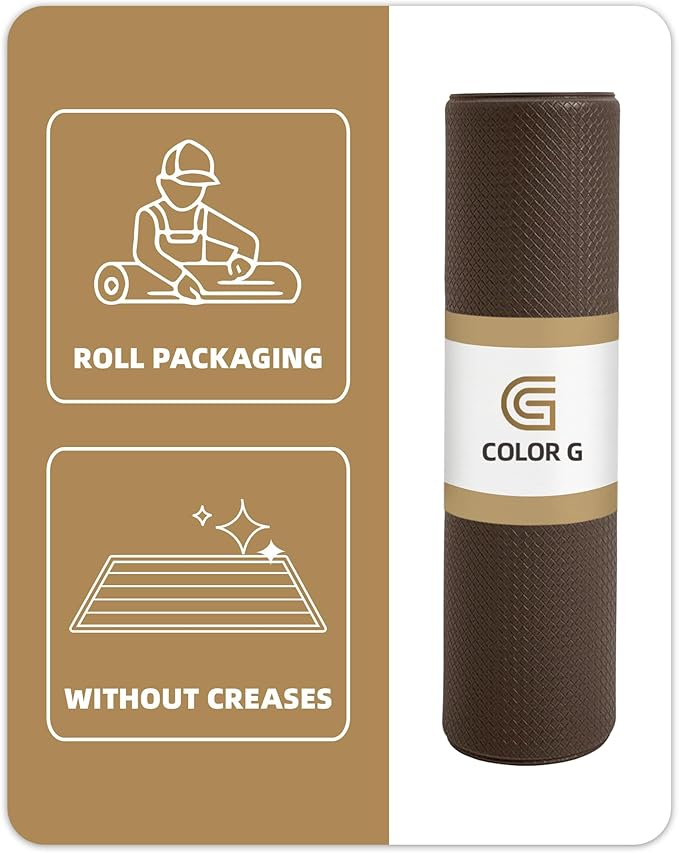 Color&Geometry Anti Fatigue Cushion Kitchen Mat for Floor -17"x79",Long,Easy Clean, Water & Oil Proof, Anti Slip, Foam Rubber Runner Rug for Front Sink Comfort Standing,Brown