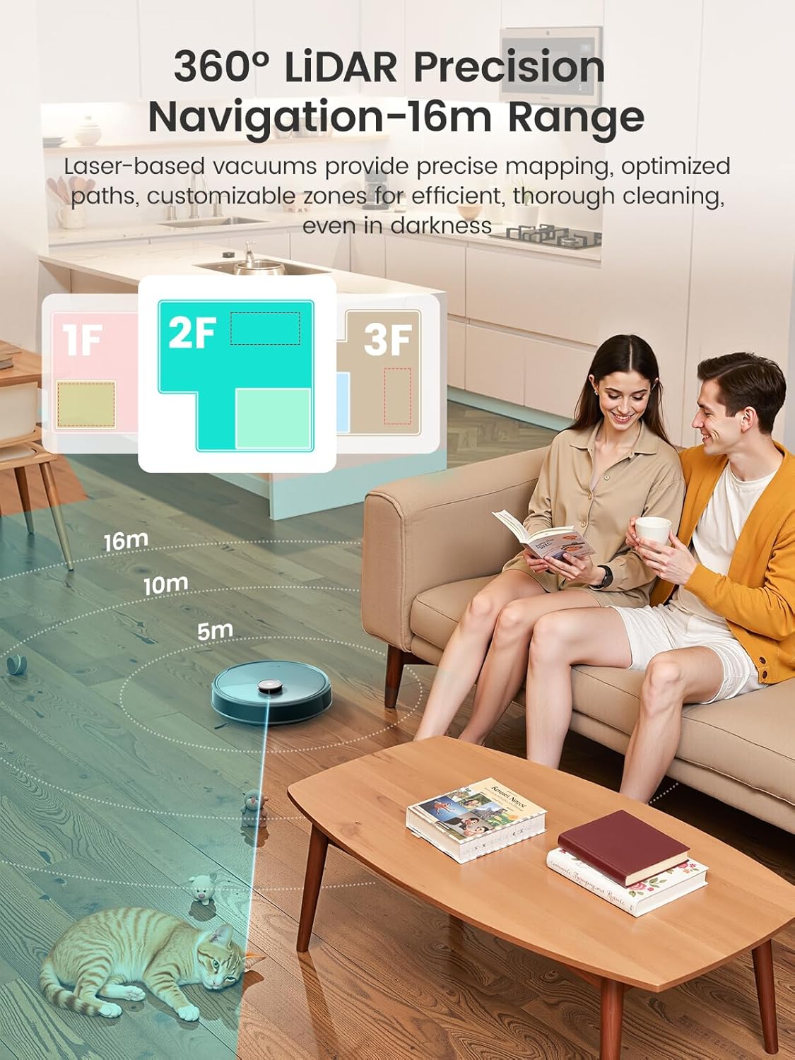 Lefant M3 Max Robot Vacuum, Robot Vacuum and Mop, 20000Pa Suction, Anti-Tangle Brushes, Dual Spinning Mop, Auto Mop Washing, Drying, Self-Emptying, Self-Refilling, for Pet Hair Dust, App Voice Control