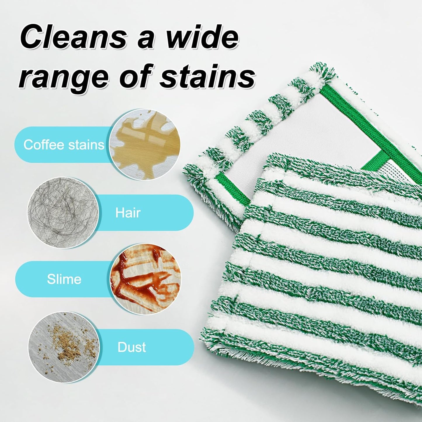 Mop Pads Refills Compatible with Libman Wet & Dry Microfiber Mop,6 Pack Microfiber Mop Refills for Multi Surface Hardwood Floors,Reusable Washable Microfiber Dust Mop Pads for Wet/Dry Floor Cleaning
