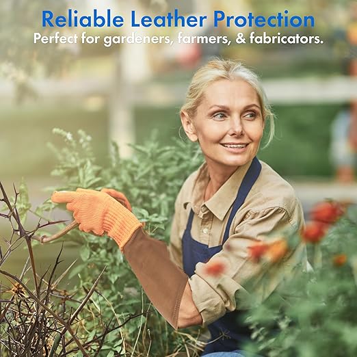Arm Chaps Extended Elbow Leather Arm Guard - Arm Sleeve Protectors for Thin Skin and Bruising, Scratches & Cuts - Protective Arm Sleeve for Any Age- Left & Right Form-Fitting - Brown(1Pair/Small).