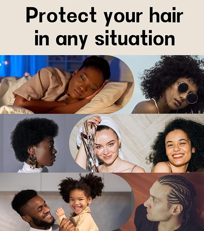 100% Mulberry Silk Bonnet for Sleeping for Curly Hair and Braids, Wrap with Adjustable Strap for Women and Men,Real Silk, Not Satin(1Pc,Lavender