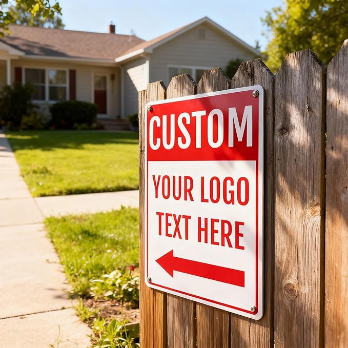 Oversized Custom Outdoor Metal Sign for Large Business Wall Display, 36x30 Inch, Rust-Free Aluminum Weather Resistant, Waterproof, Durable Ink, Easy to Mount