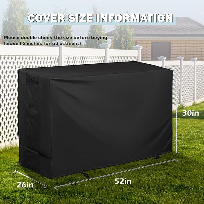 Pizza Oven Table Cover for BBQMall Pizza Oven Table Cart, Outdoor Grill Cart Cover for GRILL FORCE Pizza Oven Stand/Pizza Topping Station