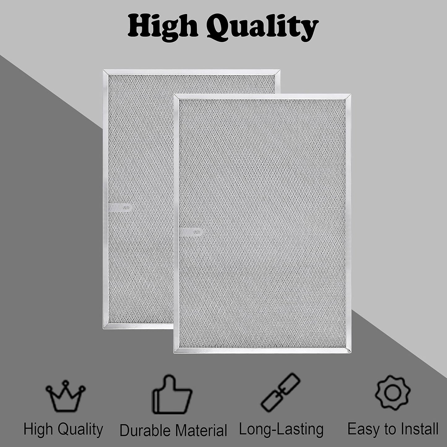 Wadoy BPS1FA36 Range Hood Filter 11-3/4" X 17-1/4" X 3/8", 2 Pack Aluminum Mesh Grease Range Hood Filter with Blue Protective Film (πππ§ ππ ππ¨π«π§ π¨ππ) Compatible with Broan Nutone 99010300E