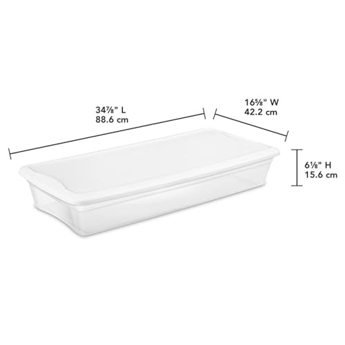 Sterilite 24-Pack 41 Quart Storage Box, Stackable Clear Plastic Bins with Snap-On Lids - Heavy-Duty Organizing Containers for Closet, Bathroom, and Office - size: 41 Quart, style: 24