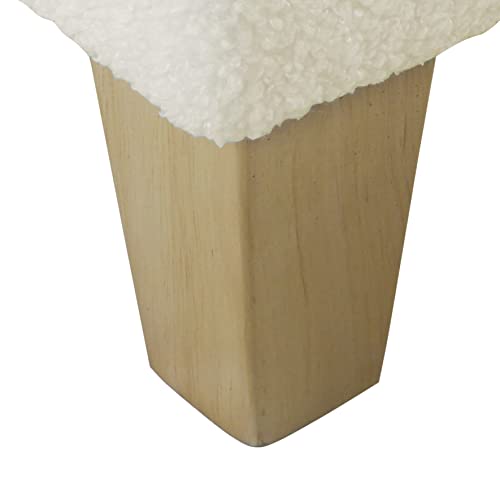 HomePop Storage Bench, Pearl Cream, Rectangle - color: Pearl Cream