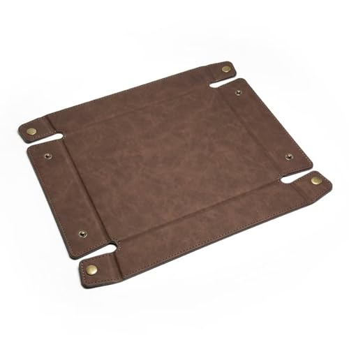 LLmoway PU Leather Valet Tray Nightstand Desk Organizer for Men Women Home Office Phone Watch Jewelry Glasses Keys Coins Storage - color: Grey