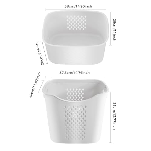 3 Tier Rolling Laundry Basket Vertical laundry hamper Sorter Cart with Wheels and Breaks Bathrooms Clothes Hamper 3 Section laundry organizer for Kitchens, Bedrooms, Laundry Rooms