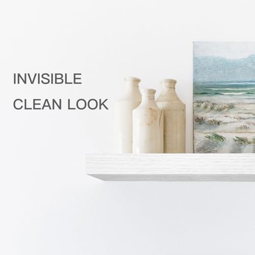 QEEIG Floating Shelf for Wall Bathroom Shelves Bedroom Kitchen Living Room Farmhouse Small Book Shelf 16 inch Set of 1, White (015-W1) - color: B. White, size: 1pc