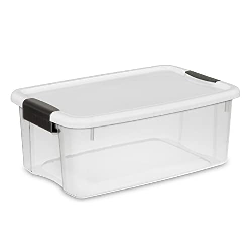 STERILITE 19848006 Ultra Storage Tote with Titanium latches, 18 Quart
