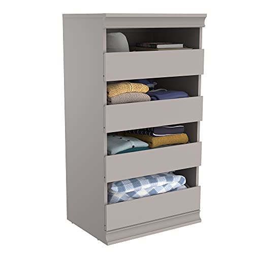 ClosetMaid 4598 Modular Storage Stackable Unit with 4 Drawers, Taupe - color: Taupe