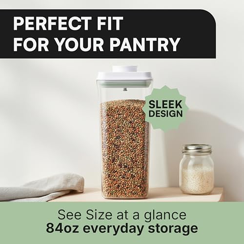 Bop Top Airtight Food Storage Containers with Lid 10.5 Cups / 84 oz | Kitchen Canister Sets | Air Tight Pantry Container | Pop Top Dry Food Storage Containers for Snacks, Sugar, Flour, Baking, Pasta - color: 84 oz