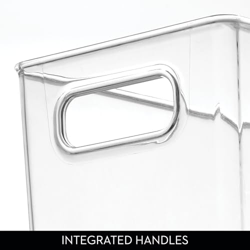 InterDesign iDesign Pantry Bin with Handles - Storage Bin for Cabinets, Fridge, or Freezer - Clear - Made in USA (Pack of 4) - size: Extra Large (Pack of 4)