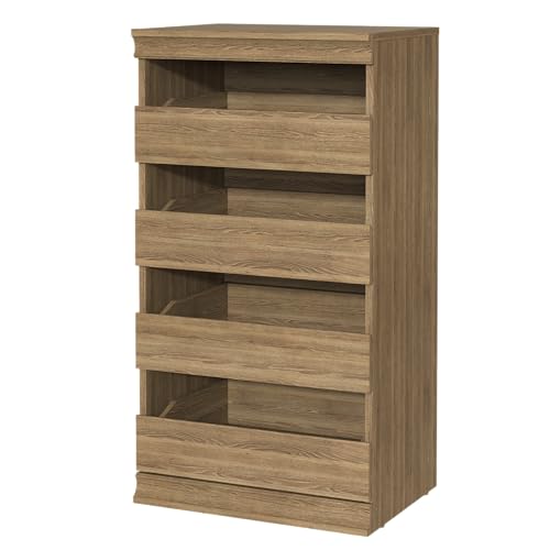 ClosetMaid Modular Storage Unit with 4 Drawers, Wood Closet Organizer, Stacking, Full Backer, Storage, Decorative Trim, Sand - color: Sand