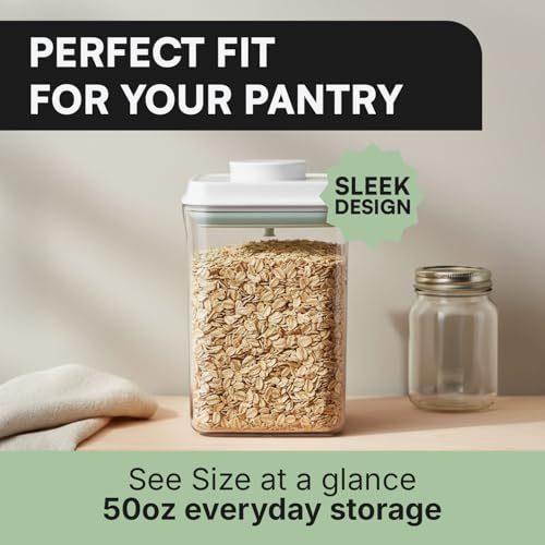 Bop Top Airtight Food Storage Containers with Lid Multi Pack | Kitchen Canister Sets | Air Tight Pantry Container | Pop Top Dry Food Storage Containers for Snacks, Sugar, Flour, Baking, Cereal, Pasta - color: Set of 2