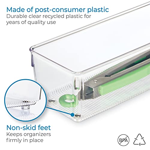 iDesign EMW6134175, Large, Clear - size: 4 x 16 x 3, style: Pack of 1
