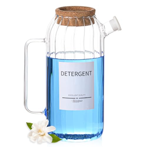 60oz Fabric Softener Dispenser,Liquid Laundry Detergent Dispenser with Lables,Laundry Detergent Container - size: 60oz-02