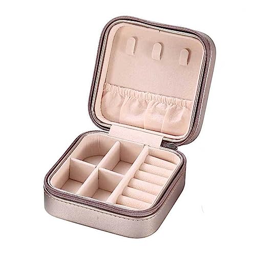 Portable Double Layer Jewelry Box for Women & Girls - Small Travel Organizer for Bracelets & Earrings - Compact Storage Solution for Accessories
