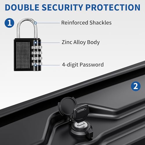 oEdRo Truck Bed Storage Tool Box Fits 2015-2026 Ford F150 Driver Side, 180 Degree Rotation Rear Tool Boxs with Lockable Lid & Password Padlock, Black Waterproof Wheel Well Storage - size: Driver Side