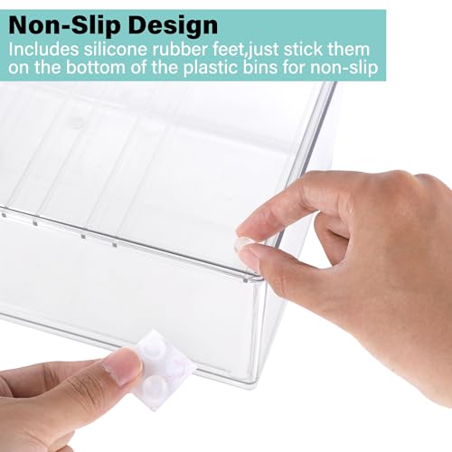 Prsildan Acrylic Makeup Organizer, 3 Pack Stackable Clear Storage Drawers for Baby Bottles Desk Organizers with 3 Drawers for Countertop Vanity Nursery Modular System for Cosmetics Jewelry - style: Style1-3Drawers