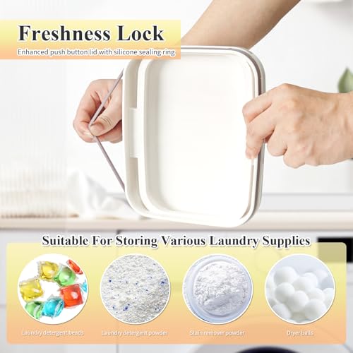 Gute Laundry Pod Holder with Lid - 67oz Sealed Automatic Pop-Up Dispenser, Laundry & Dishwasher Pods for Laundry Room Organization-2L - color: 2L