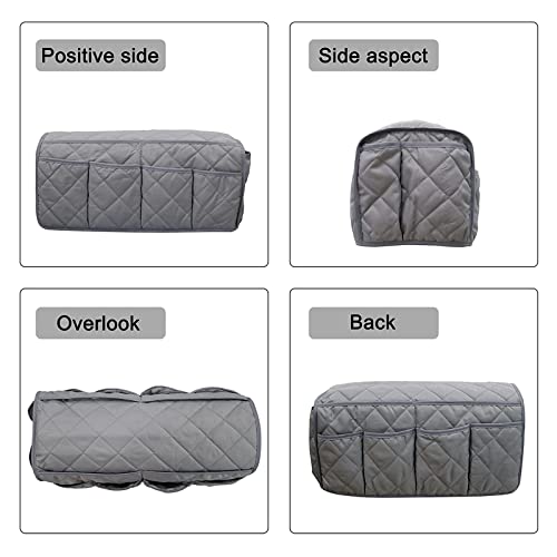 Armchair Caddy, Sofa Armrest Organizer with 14 Pockets, Waterproof Non Slip Recliner Remote Control Holder, Couch Chair Arm Storage for TV Remotes, Phone, iPad, Magazine, Books - color: Gray