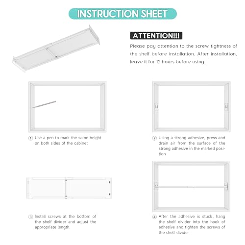 2Pack Expandable Closet Tension Shelves Organizers, Heavy-Duty Metal Tension Shelf, Adjustable Locker Shelf Cabinet for Closets Wardrobe Pantry Cupboard Kitchen Laundry - size: 2Pack/Normal, Large, W11.8" x L(17 "~ 31.5")