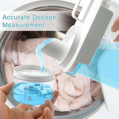 3 Pack Laundry Detergent Dispenser, 61oz Laundry Soap Dispenser, Refluxable Laundry Detergent Container, Plastic Liquid Laundry Detergent Dispenser for Laundry Room Organization with 6 Labels - size: 61 Fl Oz (Pack of 3)