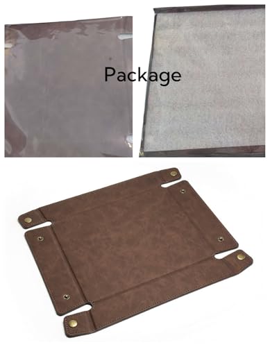 LLmoway PU Leather Valet Tray Nightstand Desk Organizer for Men Women Home Office Phone Watch Jewelry Glasses Keys Coins Storage - color: Light Coffee
