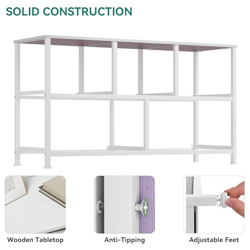 YITAHOME Wide Storage Tower with 5 Drawers - Fabric Dresser, Organizer Unit for Bedroom, Living Room, Closets - Sturdy Steel Frame, Easy Pull Fabric Bins & Wooden Top - color: Purple, style: 5-Drawer