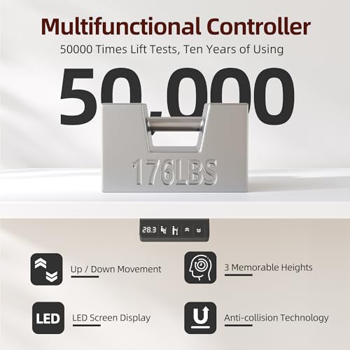 TIQLAB Standing Desk with Two Drawers, Stand Up Standing Desk Adjustable Height, Electric Sit Stand Table with Storage Shelf and Splice Board, 55 * 24 inch, White Wicker - color: White Wicker, size: 55*24 inch without keyboard tray