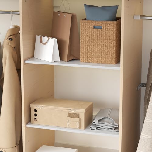 Expandable Closet Shelf Organizer, Adjustable 17-31" Tension Shelf with Heavy-Duty Adhesive - DIY Shelf Dividers for Cabinet, Pantry, Wardrobe, Kitchen, 1 Pack - size: 17-31'' x 15.8''W