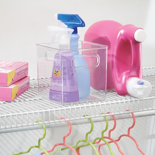 iDesign Pantry Storage Bins with Handles - Cube Organizer Bins for Cabinets or Fridge - Set of 2 - Clear - style: Pack of 2