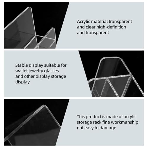 Acrylic Wallet Display Stand Purse Handbag Organizer, Clear Jewelry Riser Display Stand Purse Display Rack, Acrylic Display Shelf for Cosmetic Perfume Jewelry Sunglasses Handbag (6 Tier) - size: 1PCS-6 Tier