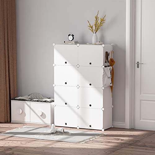 HOMIDEC Shoe Rack, 6 Tier Shoe Storage Cabinet 24 Pair Plastic Shoe Shelves Organizer for Closet Hallway Bedroom Entryway - color: White, style: 2 by 6