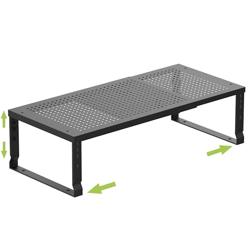 Jojocross Expandable Cabinet Shelf Organizer, Storage Spice Rack, Stackable Adjustable Shelves for Kitchen, Pantry, Cupboard, Bathroom, Countertop, Desktop - 1 Pack, Black, Medium with Hole - color: 1 Pack/Black With Hole, size: MEDIUM:7.88"D x 16.6~26.5"