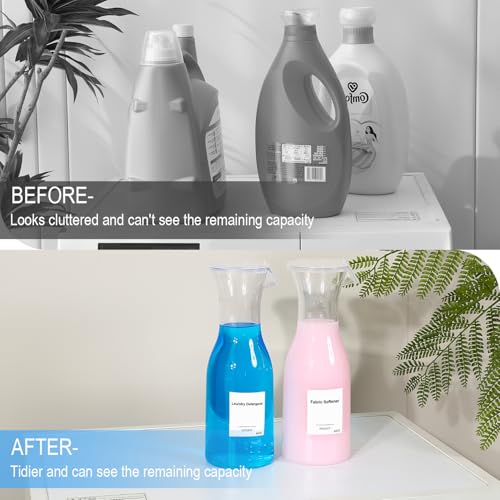 40OZ Laundry Detergent Dispenser, Laundry Soap Dispenser, Fabric Softener Dispenser, Liquid Laundry Detergent Holder Container Organizer, Laundry Room Organization and Storage, 3 Pack - color: 3pack