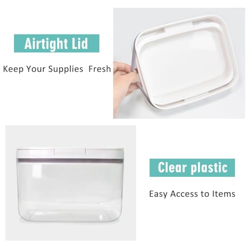 Pensino Laundry Pods Container Laundry Pod Holder with Lid, Laundry Room Storage Container for Detergent Pods Laundry Powder Scent Booster Container with Scoop (2 Pack) - size: 2.8L*2